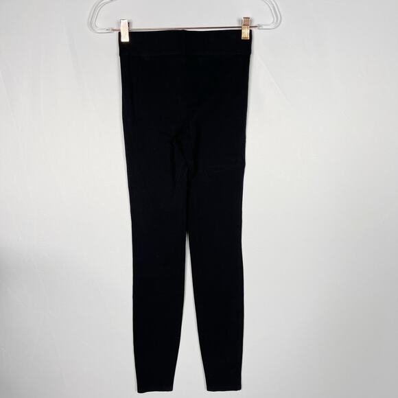 Madewell XSmall XS Black Miles MWL Knit High Rise 27" Leggings Cotton Stretch - Picture 2 of 10